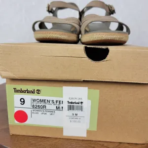 Timberland Earthkeepers Whittier Womens Sandals 9 Gray Jute Leather Wedge 8260R thumbnail 15