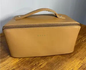 EACHY New CamelColor FlatLay Makeup Bag Travel Festival Camp thumbnail 1