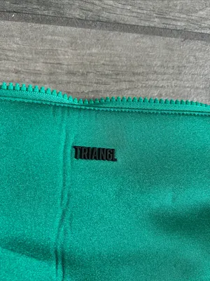 triangl swimwear Teal Green Zip Cosmetic Pouch thumbnail 2
