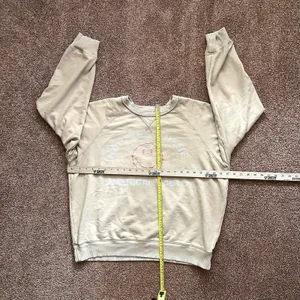 American Eagle Smiley Face Graphic Sweatshirt XL Crewneck Tan Y2K Streetwear Alt thumbnail 6