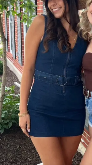 Peace Love World Denim Dress thumbnail 1