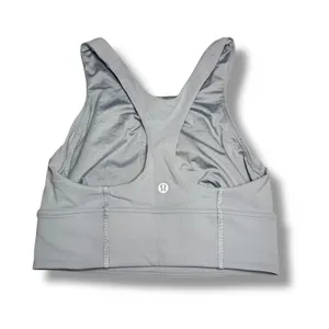 Lululemon Wunder Train Long‎ Line High Neck Sports Bra Light Blue Sz 4 Racerback thumbnail 2