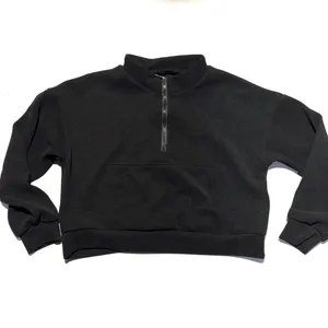 Two Piece Ribbed Set Tracksuit Sport Set Gym Crop Top Mock Neck Blouse Pants thumbnail 8