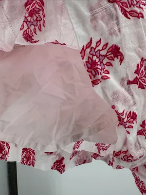 Roller Rabbit x Target side tie beach pull on White Fuchsia Floral Print shorts thumbnail 8
