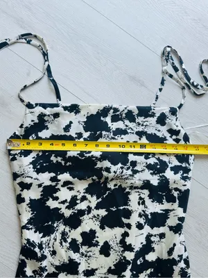 Thirty Thirty Cow Print Satin Maxi Dress Size Medium thumbnail 8