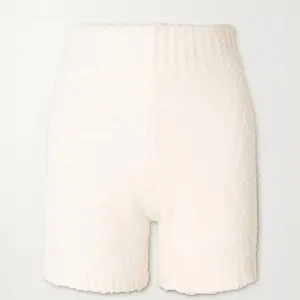 NWT SKIMS White Cozy Fuzzy Teddy Boucle High Waisted Shorts thumbnail 2