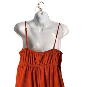 MiAmi Francesca's Women Mini‎ Dress L Rust Orange Striped Tie Front Boho Pockets thumbnail 4
