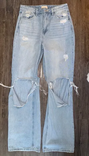 Altar’d State Wide Leg Ripped Jeans thumbnail 1