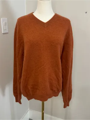Turnbury brand Orange 100%‎ cashmere sweater thumbnail 3