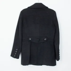 Calvin Klein Womens Wool Blend Pea Coat Jacket Size‎ 8 Gray Classic Quiet Luxury thumbnail 7