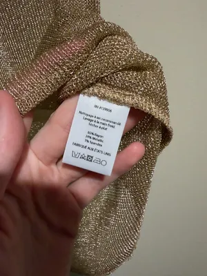 Ripley Rader Gold Chain Lounge Tank Metallic Sleeveless Knit Top thumbnail 6