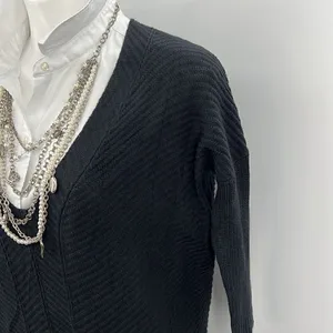 Express black XS hi lo V neckline sweater thumbnail 3