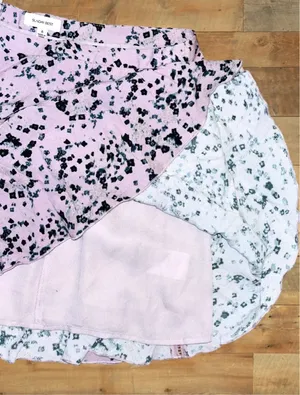 Aritzia Sunday Best Women’s Size 6 Clover Purple Zelda Mini Skirt • Floral Lined thumbnail 7