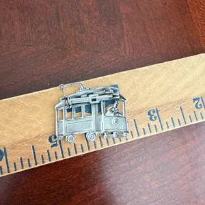Vintage Sterling Silver Train Brooch thumbnail 2