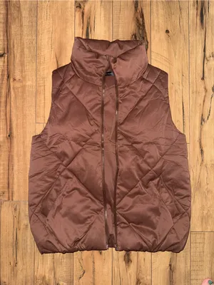 Merokeety Brown puffer vest thumbnail 2