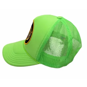Aviator Nation Dreamland Tiger‎ Vintage Trucker Hat Neon Green thumbnail 2
