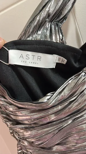 ASTR The Label Golda Dress in Silver thumbnail 6