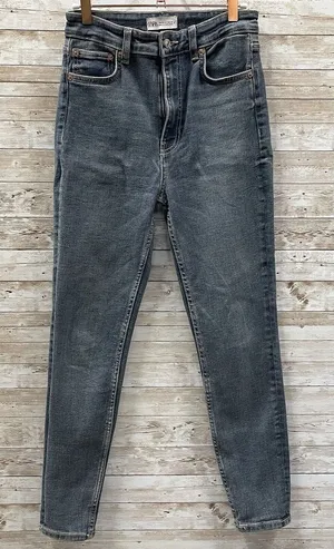 Zara Womens Size 4 Jeans Denim Blue Skinny Ankle Slim 5‎ Pocket Pants Zippered thumbnail 1