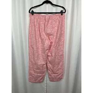 Crabtree&Evelyn Pink Floral Cotton&Bamboo Long Sleeve Pajama Set Sz.M thumbnail 4