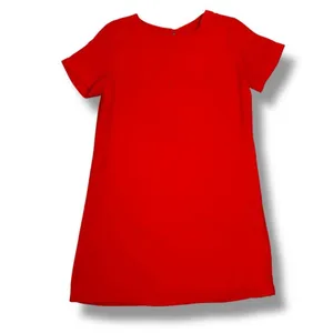 Lucy Love Short Sleeve Tunic Mini Shift Shirt‎ Dress Red XS XSmall thumbnail 11