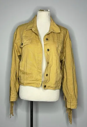 Le Lis- Tan/Yellow Jacket with Fringe thumbnail 1