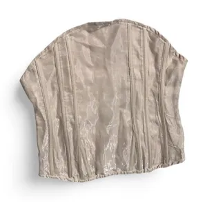 PrettyLittleThing Champagne Nude High Shine Boned Corset Top Sz 6‎ CND8999/39/58 thumbnail 1