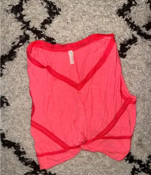 Free People Movement Glow Up Pink Twist Front Crop Top thumbnail 2