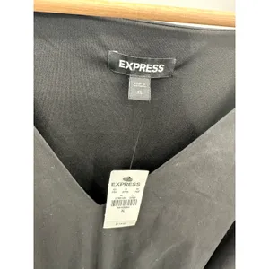 Express Womens Black Tiered Maxi Dress Size XL NWT Minimal Cottage Quiet‎ Luxury thumbnail 5