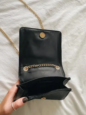Kendall and Kylie Crossbody black hand bag with gold detailing thumbnail 4