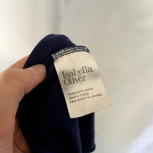 Isabella Oliver navy blue wraparound long‎ sleeved dress v-neck women's size 4 thumbnail 9