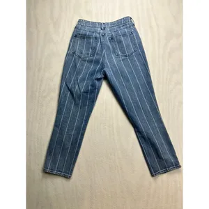 P A C S U N Womens Mom Jeans Blue Pinstripe Size 26 High Waisted Denim‎ thumbnail 9