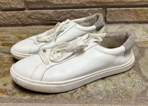 Sam Edelman Women's Lupita Lace Up Sneakers White Leather 8 thumbnail 9