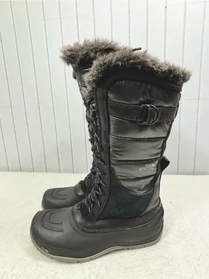 The-North-Face Womens Shellista Snow Boot Size 8.5 Waterproof Tall Lace Up Black thumbnail 7