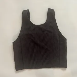 Sz 4 Lululemon Ribbed Softstreme Cropped Tank Top Black thumbnail 5