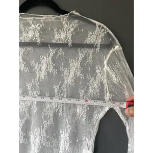 White Sheer Lace Long Sleeve Top XXL thumbnail 6