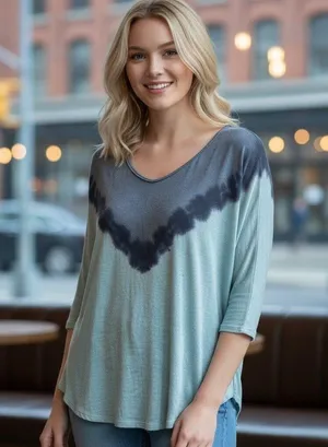 Free People Women's Multi Blue Top thumbnail 1