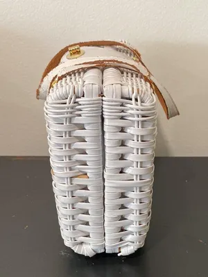 Vintage 60’s Purse Leather Straps White thumbnail 8