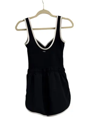 Abercrombie YPB Motiontek Hybrid Black White Onesie Size Women's XS thumbnail 2