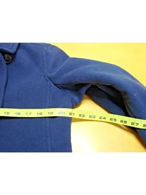 L.L. LL Bean Periwinkle Fleece Double Breasted Pea Coat Women Medium Winter Coat thumbnail 12
