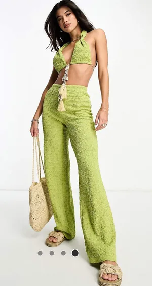 ASOS Textured Lime Rope Set thumbnail 1