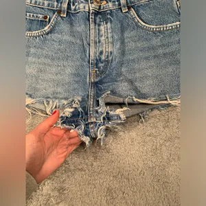 Zara Denim cutoff Blue Women Shorts 4 thumbnail 12