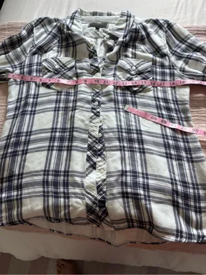 Rails‎ Classic White & Navy Plaid Button-Down Shirt size Medium thumbnail 9