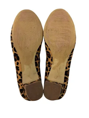 J. Crew Lily Flats Womens Size 7 Leopard Print Calf Hair Low Heel Acadamia thumbnail 12