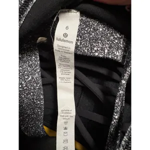 Lululemon Flow Y Bra Nulu Black White Speckled Yoga Sports Bra Size‎ 6 thumbnail 3