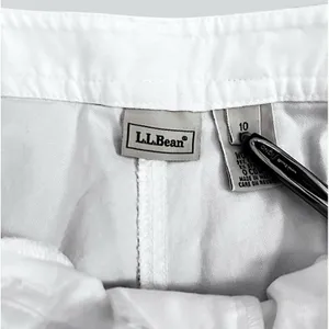 L.L. Bean Women's Mid-Rise‎ Wide-Leg Ankle White Utility Pants Casual Modern thumbnail 7