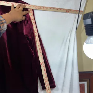 Vintage‎ Honors L Burgundy Velvet Button Down Shirt Y2K Soft Vamp Retro Lounge thumbnail 7