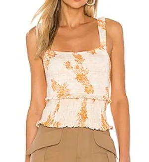 Intimately Free People Hannah Floral Printed Cami in Ivory Size XS thumbnail 1