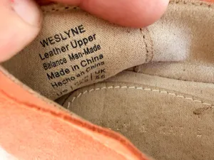 Kelly & Katie Weslyne Orange Suede Scalloped Ballet Flats thumbnail 5