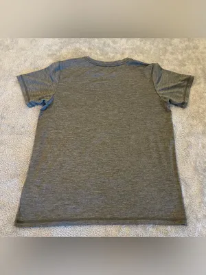 Women’s adidas Gray Tee with Blue Logo and Orange logo Size Medium thumbnail 7