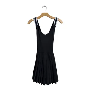 OFFLINE by Aerie Black Pleated Tennis Dress Perforated Mini Athletic Size Small thumbnail 2